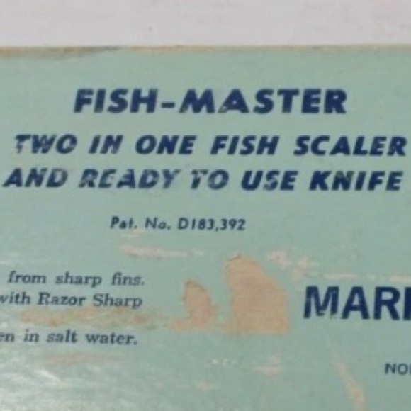 vintage FISH MASTER U.S.A. made knife ruler scale utensil tool Pat. No. D-183392 - Picture 8 of 8